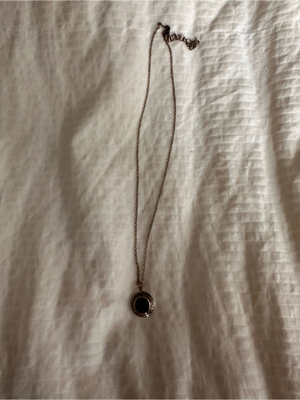 Vintage Anna Beck Onyx pendant necklace